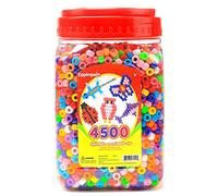 2.5 lb Wholesale Large Pony Beads (6x9 mm) Bucket, Easy Storage Beads Bulk, Over 4500 Pony Bead for Jewelry Making, Crafts