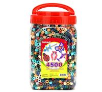 2.5 lb Wholesale Large Pony Beads (6x9 mm) Bucket, Easy Storage Earth Tone Beads Bulk, Over 4500 Pony Bead for Jewelry Making, Crafts (Earth Tone)