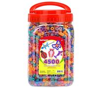 2.5 lb Wholesale Large Pony Beads (6x9 mm) Bucket, Easy Storage Glitter Beads Bulk, Over 4500 Pony Bead for Jewelry Making, Crafts (Glitter)