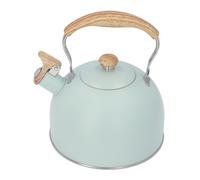 2.5 Liter Whistling Tea Kettle Stainless Steel Green Large Capacity Whistling Tea Pot with Cool Grip for Stovetop