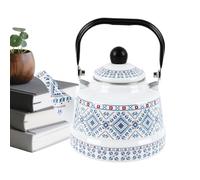 2.5 Litre Enamel Vintage Kettle - Stylish Tea Kettle for Stove Tops | for Use in Home, Kitchen, Dorm, Apartment, Picnic, Camping, Yard, Garden Area, Lawn