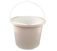 2.5 Litre Plastic Paint Kettle with Metal Handle - Durable & Easy to Clean Decorator Paint Bucket - For Water-Based, Solvent Paints, Cleaning Solutions & Tools - White