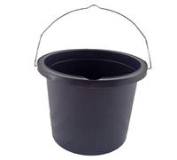 2.5 Litre Plastic Paint Kettle with Metal Handle - Durable & Easy to Clean Decorator Paint Bucket - For Water-Based, Solvent Paints, Cleaning Solutions & Tools - Black