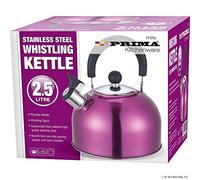 2.5 LITRE PURPLE WHISTLING KETTLE gas camping whistle WITH FOLD DOWN HANDLE