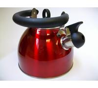 2.5 Litre Whistling kettle - Red - Folding handle