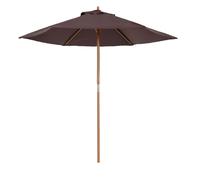 2.5 m Wooden Parasol Sun Shade-Coffee