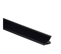 2,5 meters 98,42" Kitchen Worktop Profile Strip Corner PVC 33mm with accessories edging splashback TMW Profiles (Shiny Black, Profile 2.5 meters)
