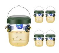 2/5 Pcs Insect Wasp Trap, Asian Hornet Trap, Model with Light, Reusable Double Channel Wasp Catcher for Garden, Balcony, Outdoor, No Chemical Attractant