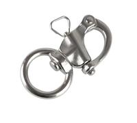 2.5 Stainless Steel Swivel Eye Snap Shackle Stainless Steel 2.5 suitable for Outdoor and Storage longevity even in harsh marine environments