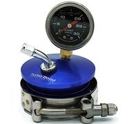 2.5" Turbo Boost Leak Tester End Cap- 6061 Billet Aluminum- Tire Schrader Valve- 30 PSI Boost Gauge -