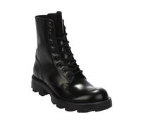(2.5 UK, Black) Diesel Womens/Ladies Hammer Leather Lace Up Combat Boots