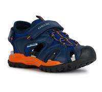 (2.5 UK Child, Royal Blue/Orange) Geox Boys Borealis Sandals