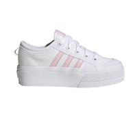 (2.5 UK, White) Adidas Childrens/Kids Nizza Platform Shoes
