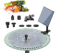 2.5 W Solar Water Fountain with Clip for DIY Garden, Solar Bird Bath Fountain Pump with 6 Spray Effects, Solar Pond Fountain for Garden, Birdbath, DIY Water Feature