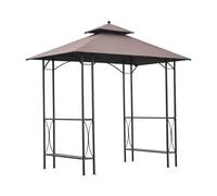 2.5 x 1.5m BBQ Tent Canopy Patio Outdoor Awning Gazebo Party Sun Shelter - Coffee