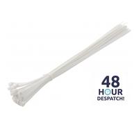 (2,5 x 140 mm, 50) Cable Ties White 100/140/200/250/300mm Nylon Zip Tie Wraps Strong Various Sizes