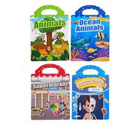 2-5 Year Old Stickers for Children, Educational Toys, Montessori Learning Set for Toddlers, Reusable Sticker Book Interactive Activity Travel Sensory Play