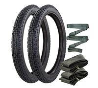 2.50-17" Tyre & Tube Set Suitable For Honda C90 Cub C70 Front & Rear Tyres & Inner Tubes - Includes Free Rim Tapes