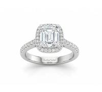 2.50 Carat Cushion Cut Moissanite Solitaire Ring | 925 Sterling Silver | Six Prong Classic Setting | Size 4 | Elegant & Timeless Jewelry