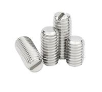 2/50 M1.2 M1.4 M1.6 M2M2.5 M3 M4 M5 M6 M8 M10 M12 GB73 DIN551 Stainless Steel Slotted Head Flat End Headless Bolt Set Screw(25mm,10pcs M5)