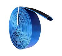 2" 50 Metre Layflat Hose Roll PVC Water Delivery Discharge Pipe Pump Lay Flat Irrigation Blue