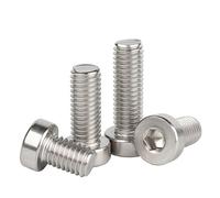 2-50 PCS M3 m4 m5 m6 m8 m10 DIN7984 Stainless Steel and steel with black hexagon hex socket thin short low cap head screw(12mm,M6 5pcs)