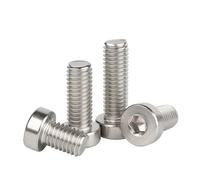 2-50 PCS M3 M4 M5 M6 M8 M10 DIN7984 Stainless Steel And With Black Hexagon Hex Socket Thin Short Low Cap Head Screw(40mm,M4 10pcs)