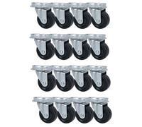2” (50mm) Heavy Duty Swivel Castor Wheels Trolley Furniture Rubber Wheel 16pc
