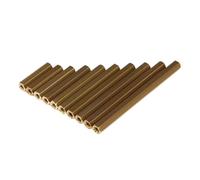2-50pc Hex Pillars Solid Brass Female-Female Spacer Studs Standoffs Screws Nuts M4(10pcs,M4x11)