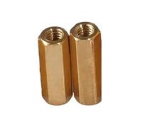 2-50pc Hex Pillars Solid Brass Female-Female Spacer Studs Standoffs Screws Nuts M4(2pcs,M4x15)