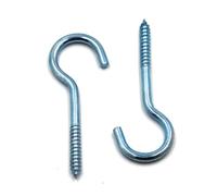 2-50pcs 1 2 3 4 5 6 8 10 12 14 Zinc-plated Light Hook Ring Screw Question Mark Hook Sheep Eye Screw Self-tapping Screw Hooking(Blue,No.12 2pcs)