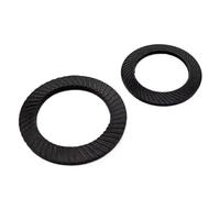 2-50pcs Black Self Serrated Safety Washers Vibration Locking Gasket Double-sided Toothed Anti-skid Washer M3-M36(M3-50PCS)