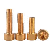 2~50Pcs Brass Hex Socket Cap Screw M2 M2.5 M3 M4 M5 M6 M8 Allen Key Head Bolt 50mm M5 10pcs