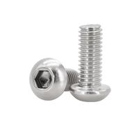 2-50pcs ISO7380 Hexagon Socket Bolts M2 .5 M3 M4 M5 M6 M8 M10 M12 Metal Machine Threaded Screws 304 Stainless Steel Hex Screw(35mm,M8 (5pcs))