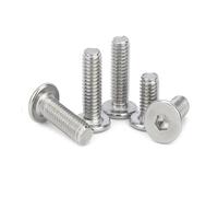 2-50Pcs M1.6 M2 M2.5 M3 to M12 304 Stainless Steel Hex Hexagon Socket Ultra Thin Super Flat Wafer Head Cap Screw Bolt(3mm,50pcs M1.6)