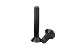 2-50pcs M2 M2.5 M3 M4 M5 M6 M8 M10 M12 Hexagon Hex Socket Flat Head Bolt DIN7991 Black Carbon Steel Countersunk Bolt Screw(M3,18mm (10pcs))