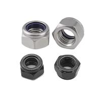 2/50pcs M2 M2.5 M3 M4 To M16 304/316 Stainless Black Carbon Steel Hex Nylon Insert Lock Nut Self-locking Nylock Locknut(316 stainless steel,2pcs M16)