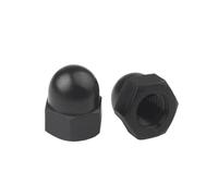 2-50PCS Nylon Acorn Cap Dome Nuts White/Black Plastic Hexagon Hex Nut M3 M4 M5 M6 M8 M10 M12 M14 M16 M18 M20 For Insulation(Black,M14 (5pcs))