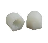 2-50PCS Nylon Acorn Cap Dome Nuts White/Black Plastic Hexagon Hex Nut M3 M4 M5 M6 M8 M10 M12 M14 M16 M18 M20 For Insulation(White,M16 (5pcs))