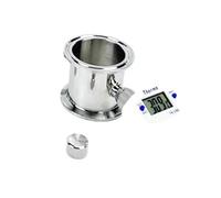 2" 51mm OD64mm Tri-clamp Pipe, with Welded Thermowell Nipple, One-Piece Welding Adapter SS304(with Thermometer)
