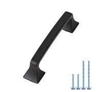 2.52" 3.75" 5" Hole Center Large Square Foot Matte Black Cabinet Pulls Black Drawer Pulls Kitchen Cabinet Hardware Kitchen Handles Cabinets Cupboard Handles Drawer Handles (1,Hole Center:3.75" 96mm)
