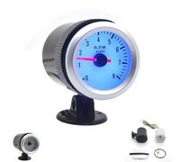 2" 52mm Car Engine Tachometer Gauge with Blue LED, 0-8000 RPM Counter for 4/6/8 Cylinder 12V Petrol Vehicles