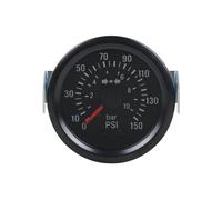 2" 52mm Mechanical Barometer 0-10 Bar/0-150PSI Air Pressure 12V Press Gauge Yellow Light Car Meter With Sensor NPT1/8