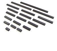 2.54mm 0.1" 1x8Pin Female Socket Pin Row 8P Single Row Straight Female/Male Socket/Pin Header Connectors, Pack of 30