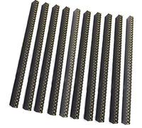2.54mm 2 x 40Pin Female Socket Pin Header 40P Straight Dual Row Header Kit PCB Female Header Pin Header Connector, Pack of 20