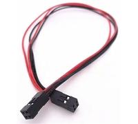 2.54MM Double Row DUPONT LINE Connector Plug With Wire Jumper Cable 30cm 26AWG 2 * 2/3/4/5/6/7/8/10 PIN Female Single/Double head(Double head 2X2P,30CM_30 PCS_26AWG)