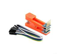 2.54mm PCB Test Clip Fixture for Arduino for stm32 Programming - Spring Pin Probe Holder 4P to 12P for configurations Orange 62x33mm(C)
