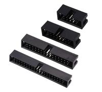 2.54MM Pitch 6 Position 8 10 14 16 18 20 24 26 30 34 40 Pin DC3 Header Male Socket Female IDC Socket IDC Connector Ribbon Cable(10PCS STRAIGHT TYPE,26P)