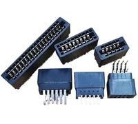 2.54mm Pitch Edge Card Connector Slot Bus Socket Gold Finger Socket PCB Board Straight Curved Pin 4P6P8P10P12P14-86P(Curved Pin,2x43P)