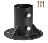 2.56 in/ 65mm Fence Post, Btowin VCF Chain Link Fence Pole Floor Flange Heavy Duty Post Base Bracket with Expansion Bolts and Screws for Mailbox Railing Fence Wood Post Brackets Deck Flag